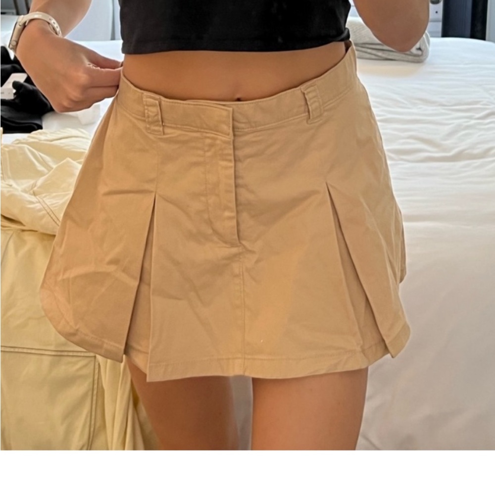 Abercrombie & Fitch chino pleated mini skirt / skort NWT